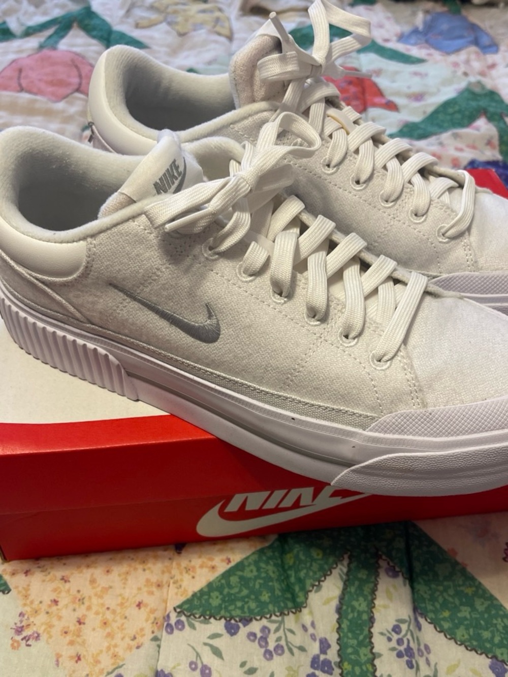 Nike Women’s Court Legacy Lift Sneakers in Off-White